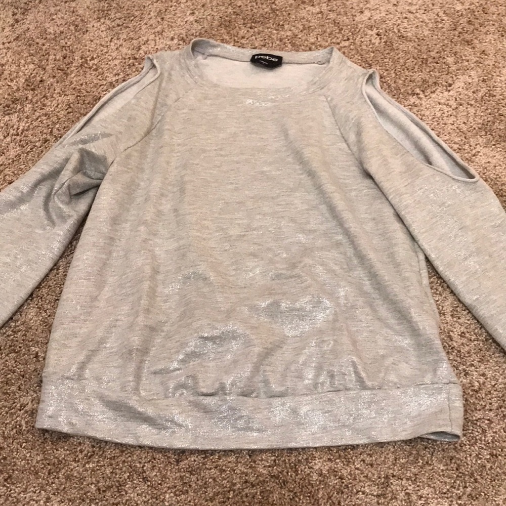 Grey shiny sweatshirt